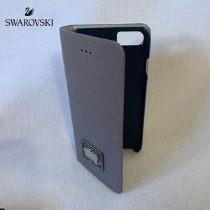 Swarovski iPhone 7 Jeweled Case NWT only unsealed for photo 2 sided clamshell